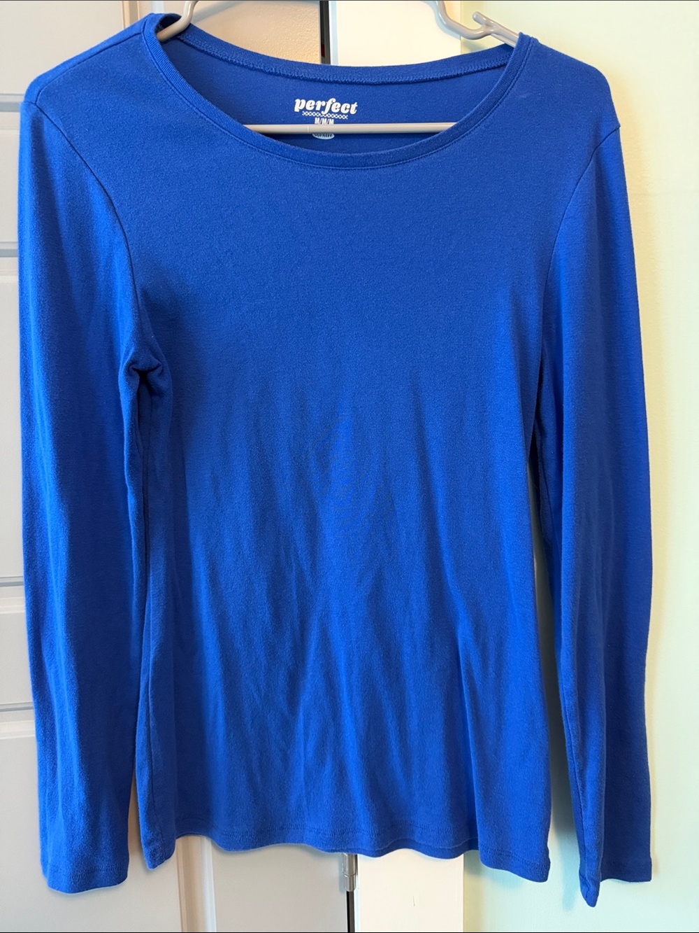 Old Navy Women's Long Sleeve Crewneck Top in Royal Blue